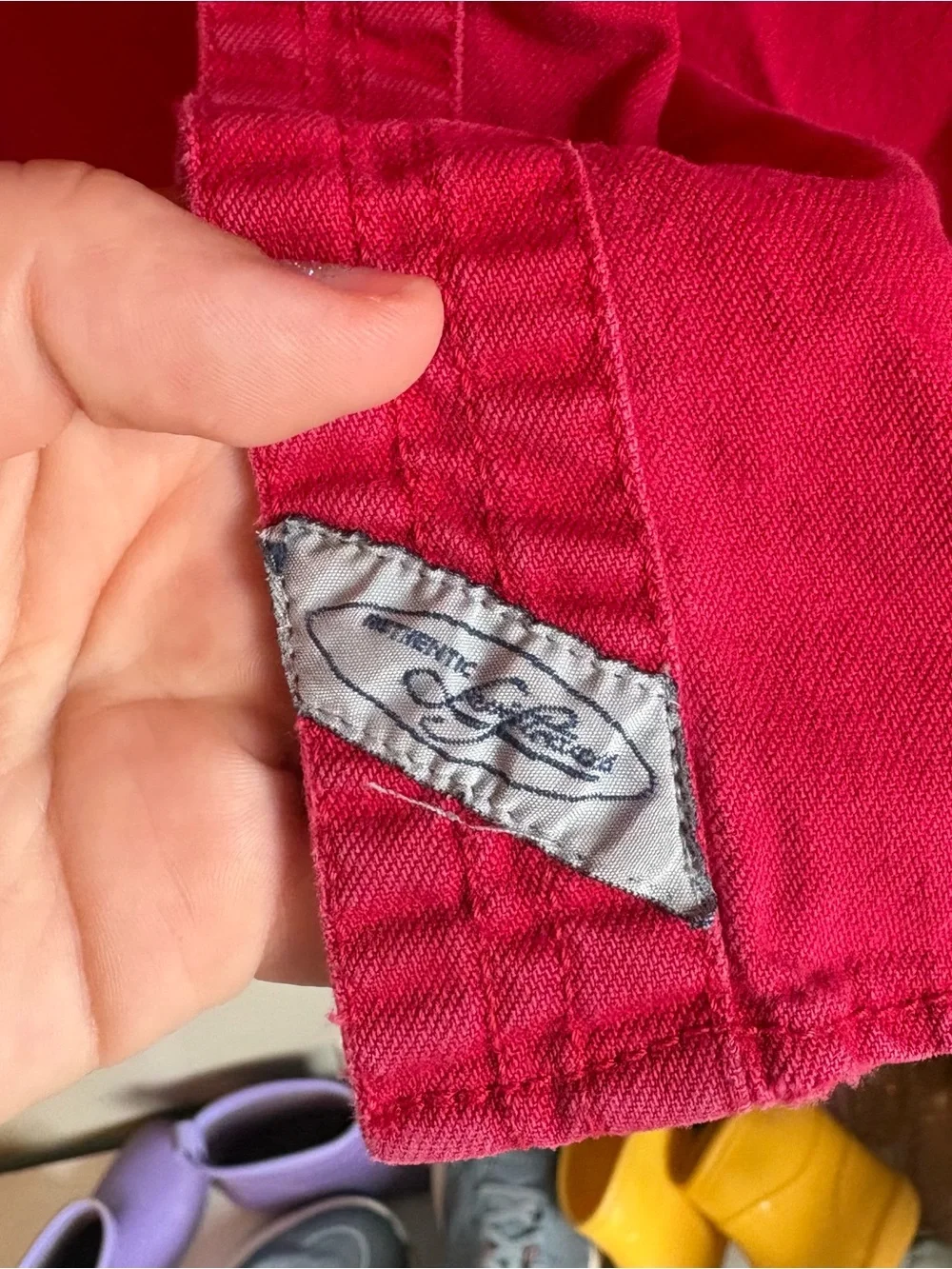 Levi's Red Vintage 90s Long-Sleeve Work Button-Down Shirt